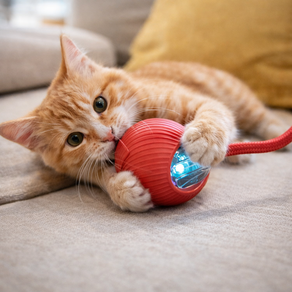 WhiskerRoll™ Silent Interactive Cat Ball
